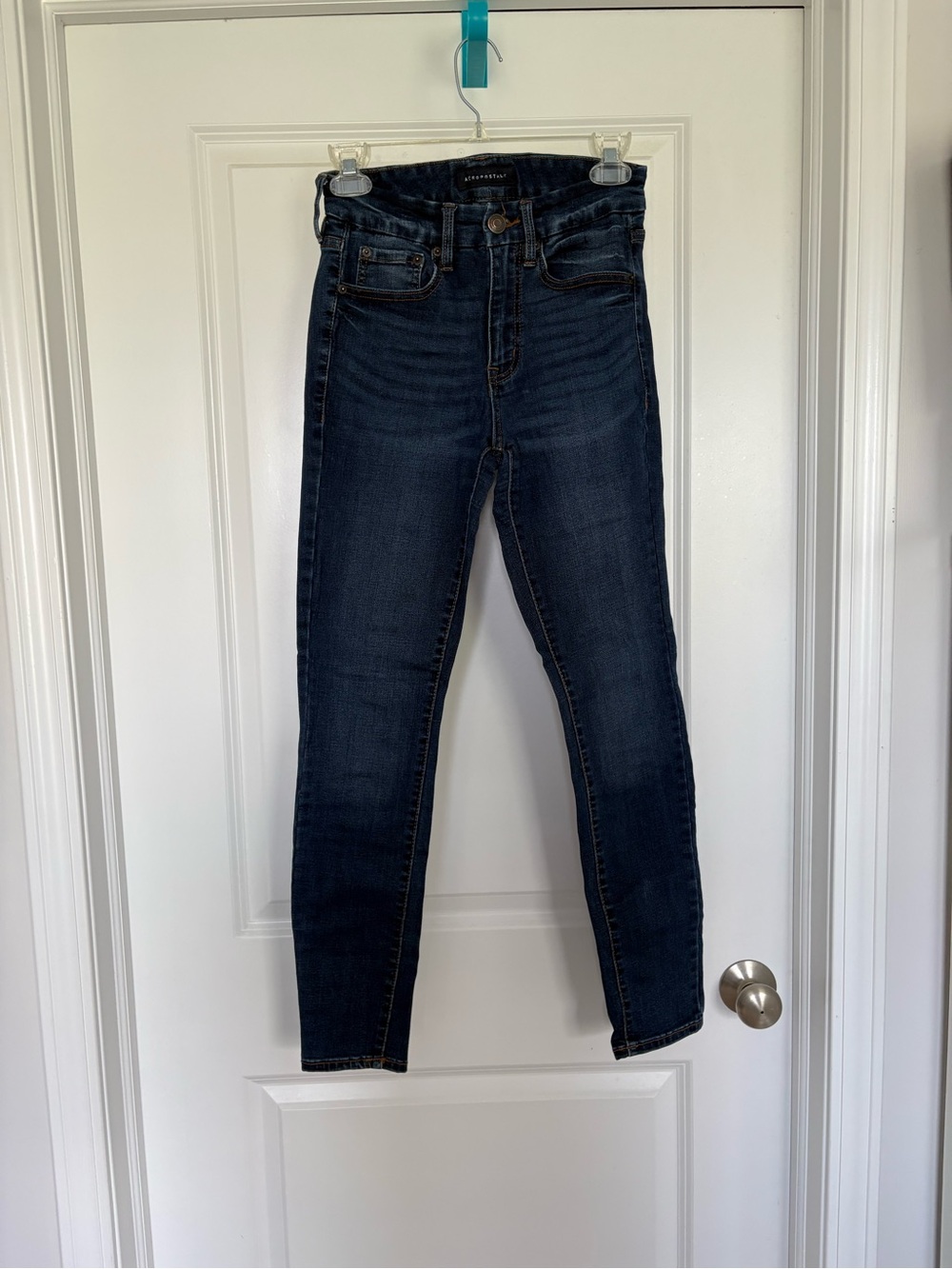 Aeropostale Dark Blue High-Rise Curvy Skinny Jeans